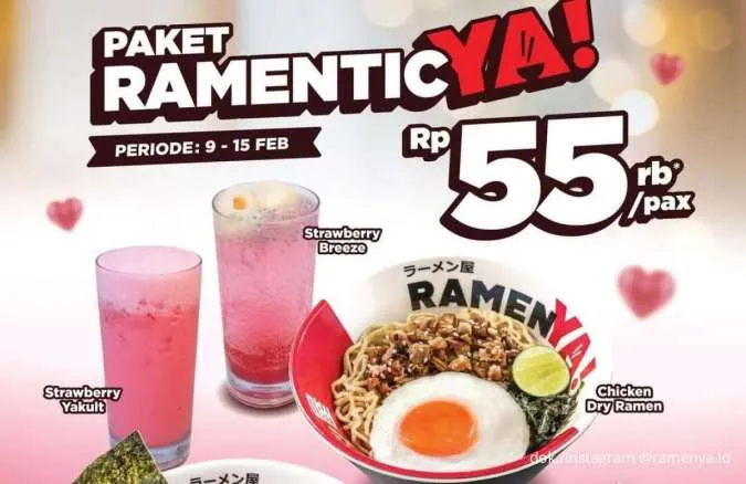 Valentine Hemat dengan Promo Ramen Ya! Paket Lengkap & Pepper Lunch Buy 1 Free 1