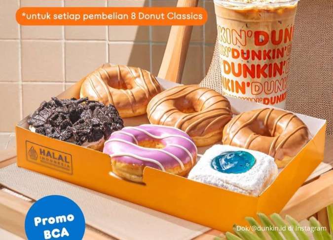 Promo Dunkin dengan BCA Setiap Hari Kamis, Dapatkan Gratis Donut & Minuman