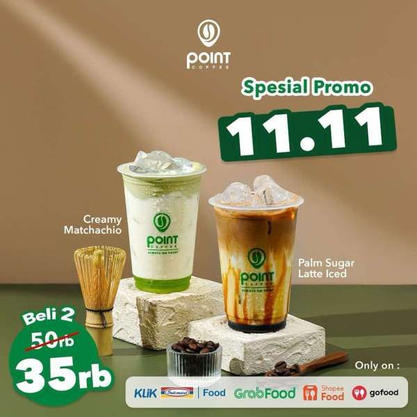 Promo 11.11 di Point Coffee 11 November 2024