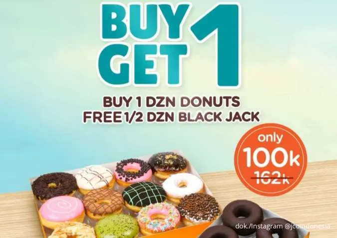 Promo JCO Khusus Supermal Karawaci 1-14 September, Buy 1 Get 1 Donuts