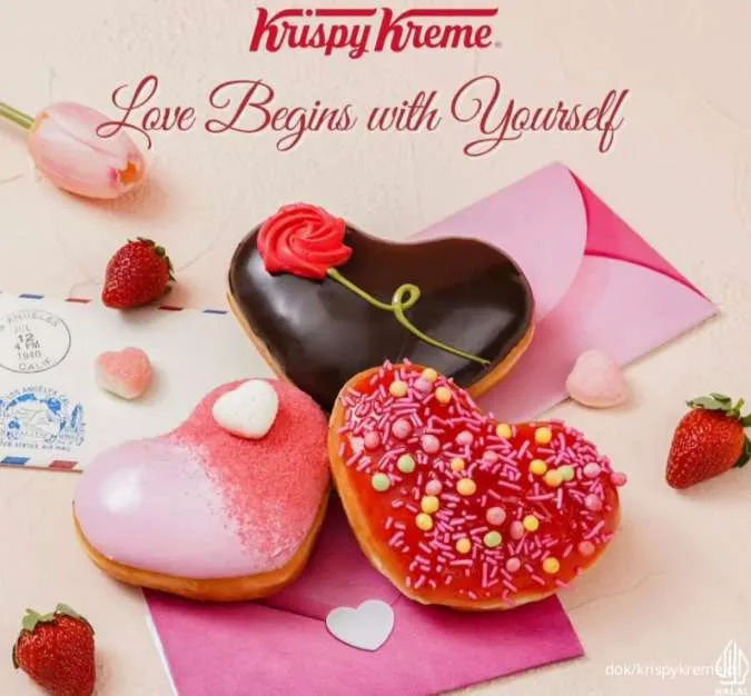 Krispy Kreme edisi Valentine Februari 2024