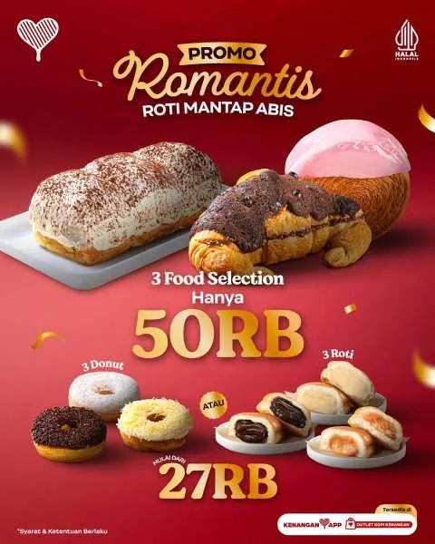 Promo Kopi Kenangan Roti Mantap Abis 3 Bundle Donut atau Roti