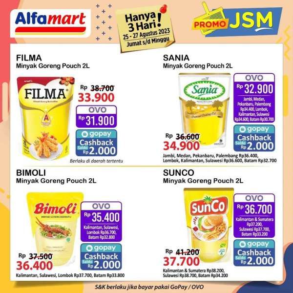 Katalog Harga Promo JSM Alfamart Terbaru 25-27 Agustus 2023