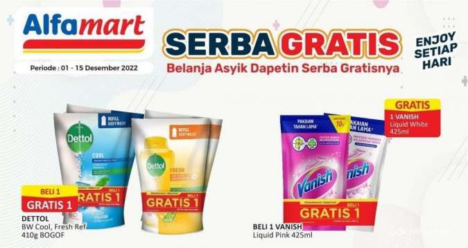 Promo Alfamart 1-15 Desember 2022, Penawaran Serba Gratis 1 untuk Aneka Produk