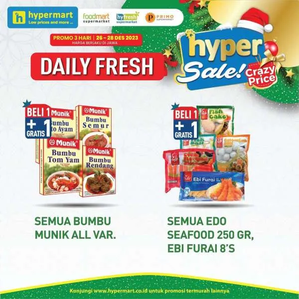 Promo Hypermart Hyper Diskon Weekday Periode 26-28 Desember 2023