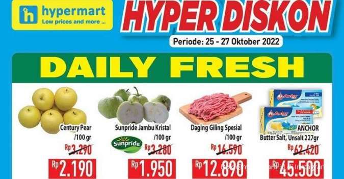 Promo Hypermart Terbaru di 26 Oktober 2022, Potongan Harga untuk Buah Segar