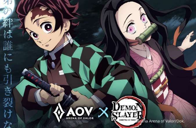 Game MOBA Arena of Valor Dikonfirmasi Kolaborasi dengan Anime Demon Slayer!
