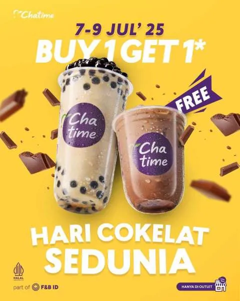Promo Chatime Hari Cokelat Sedunia Buy 1 Get 1