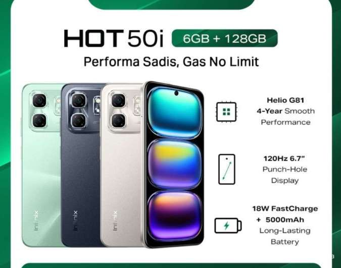 Cek Spesifikasi Infinix Hot 50i Indonesia, Harga Cuma Rp 1,5 Juta