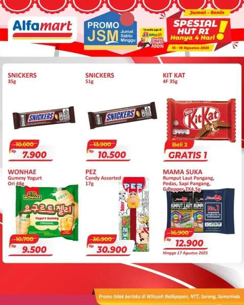 Promo JSM Alfamart Periode 15-18 Agustus 2025