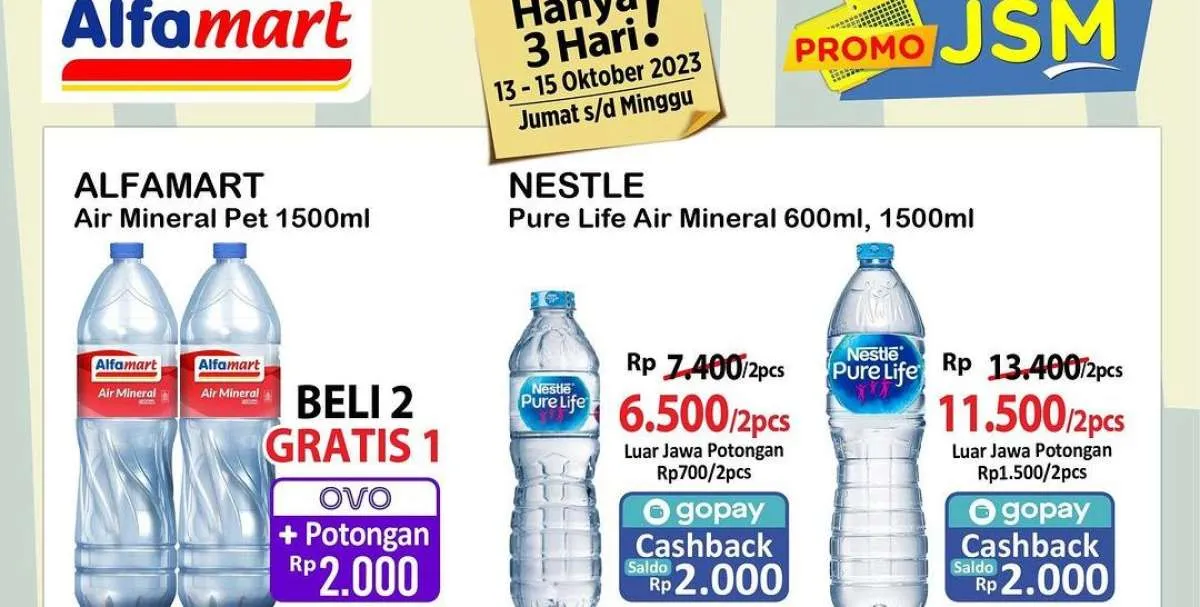 Promo JSM Alfamart Hari Ini Sabtu 14 Oktober 2023, Banyak Promo Beli 2 Gratis 1