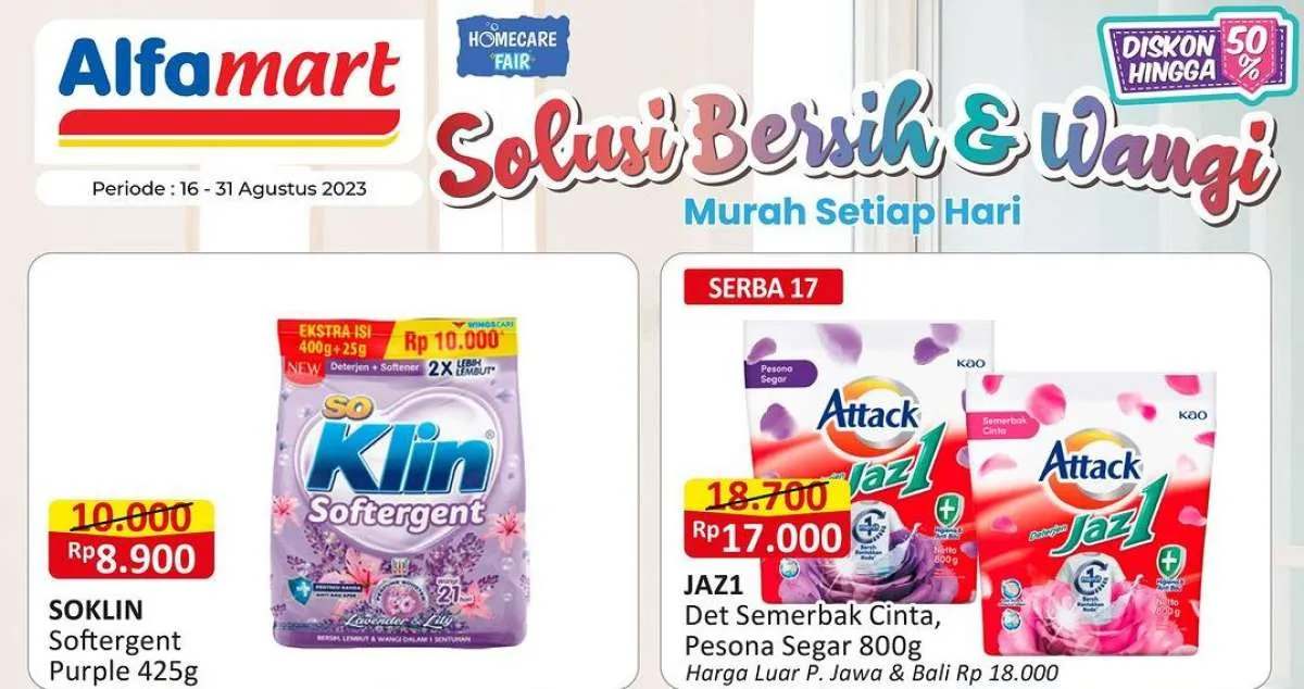 Harga Promo Alfamart Terbaru 21 Agustus 2023, Produk Kebutuhan Rumah Tangga dan Bayi