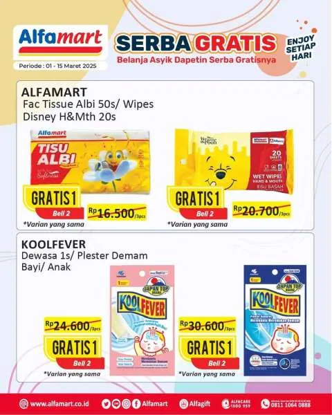 Promo Alfamart Serba Gratis Periode 1-15 Maret 2025