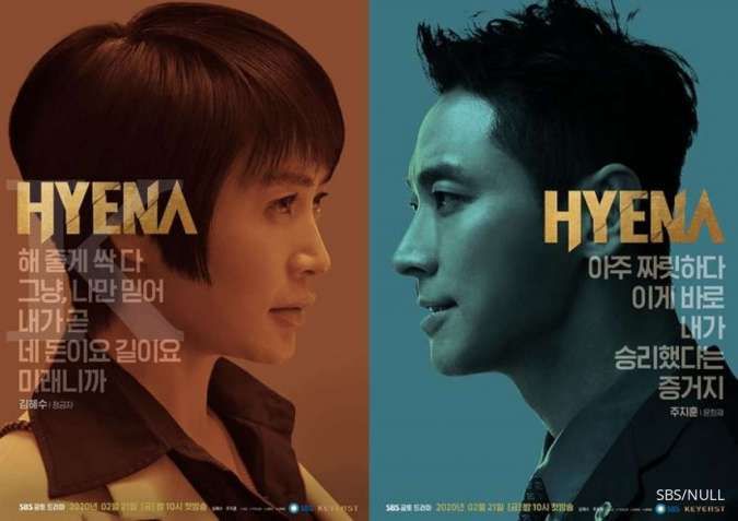 Drama Korea Hyena yang memasangkan Kim Hye Soo dan Joo Ji Hoon.
