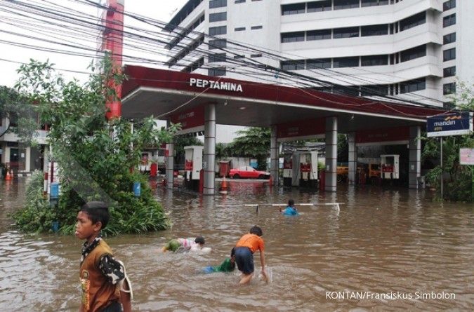 Pagi ini, banjir landa beberapa lokasi di Jakarta