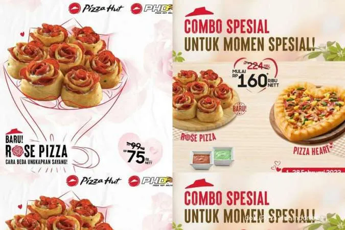 Promo Pizza Hut Februari 2023 Menu Baru Rose Pizza dan Pizza Heart di Momen Valentine