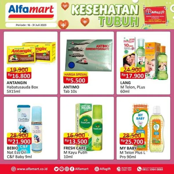 Promo Alfamart Kesehatan Tubuh Periode 16-31 Juli 2023