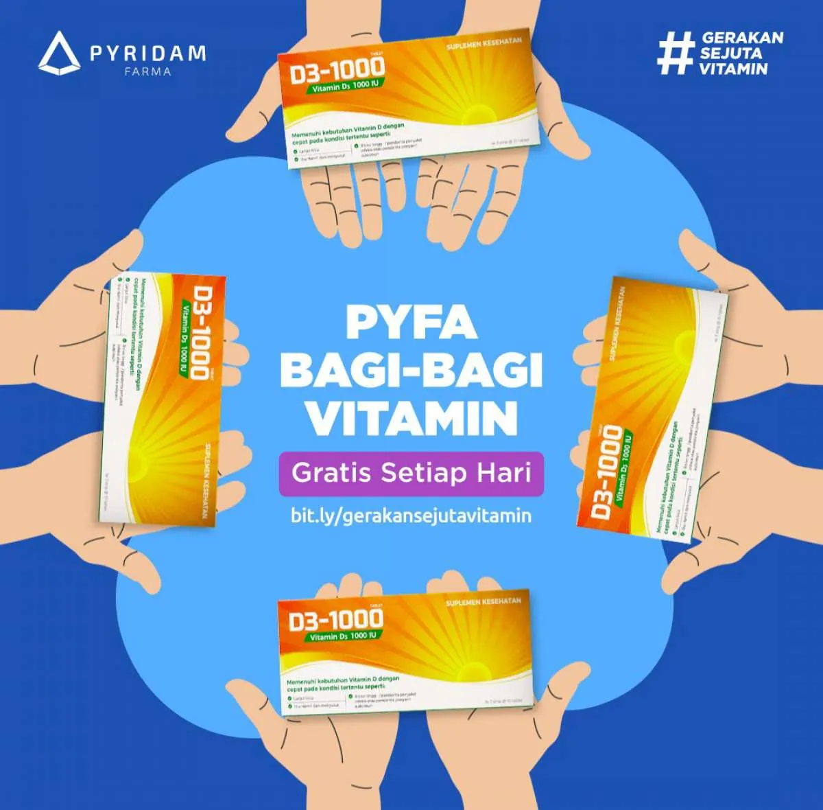 Pyridam Farma (PYFA) bagikan 1 juta vitamin gratis