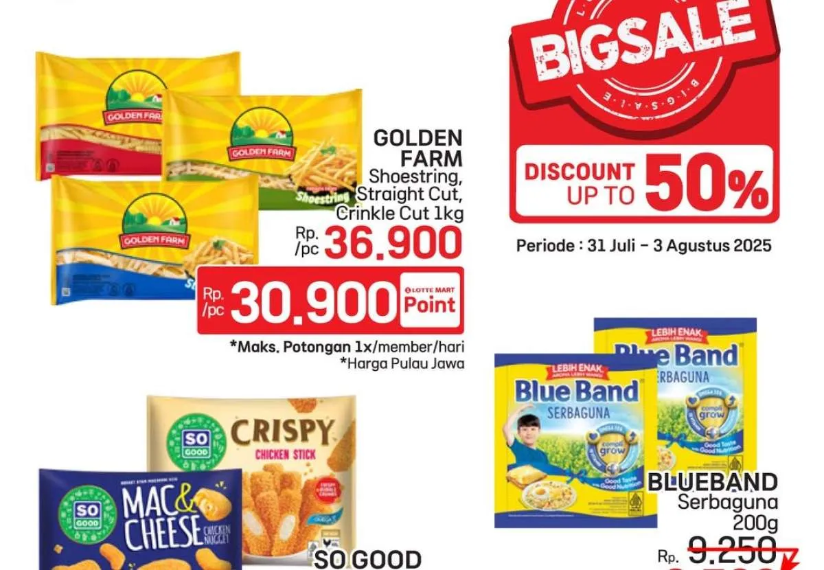 Promo JSM Lotte Mart Berakhir Minggu 3 Agustus 2025, Nugget & Margarine Hemat