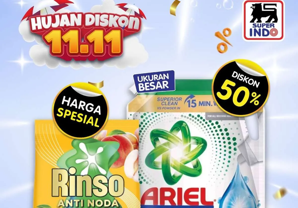 Promo 11.11 di Superindo 11 November 2025, Diskon 50% dan Beli 1 Gratis 1