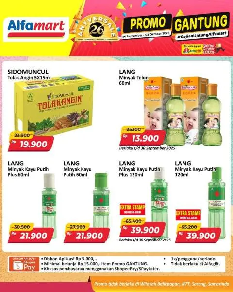 Promo Alfamart Gantung Periode 26 September-2 Oktober 2025