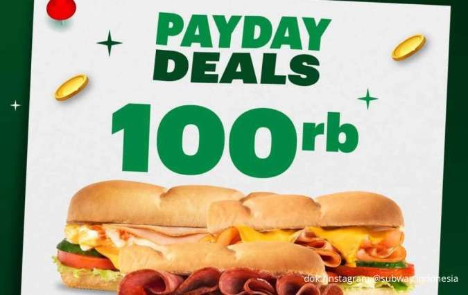 Jajan Hemat dengan Promo Subway Payday Deals 30-31 Oktober, 3 Sandwich Cuma Rp 100K