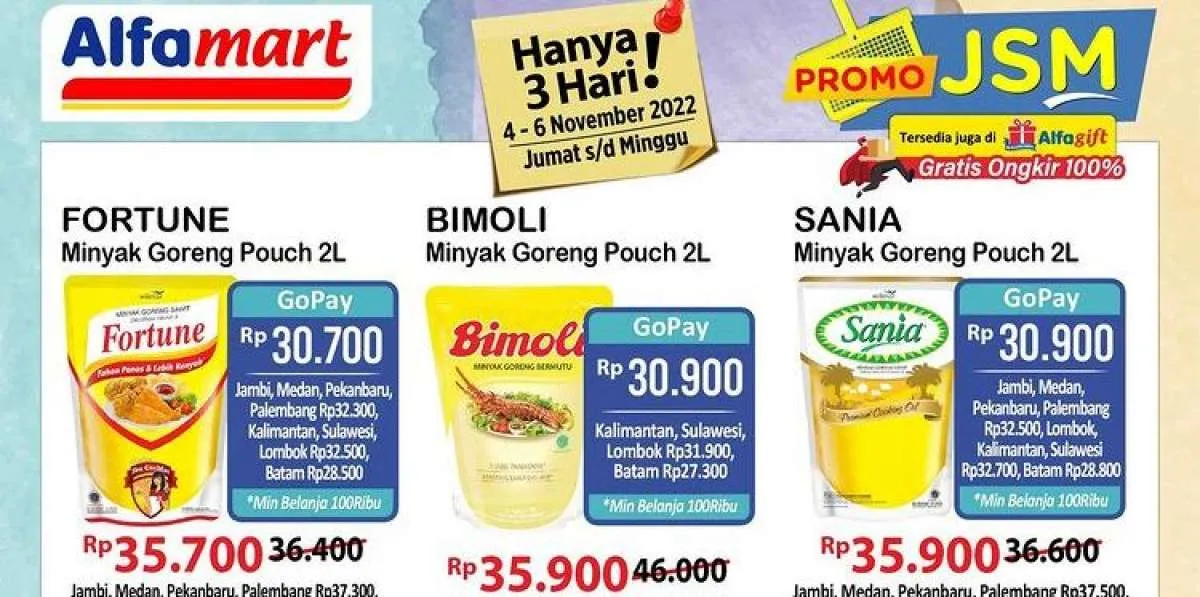 Promo JSM Alfamart 4-6 November 2022, Belanja Minyak Goreng Lebih Murah