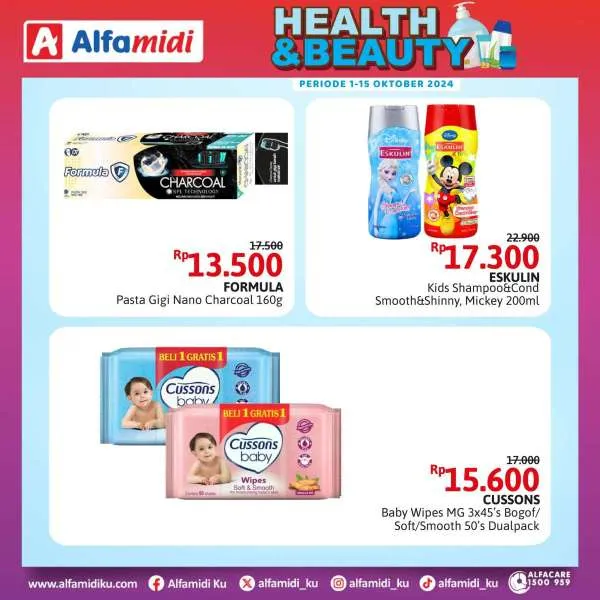 Promo Alfamidi Health & Beauty Periode 1-15 Oktober 2024