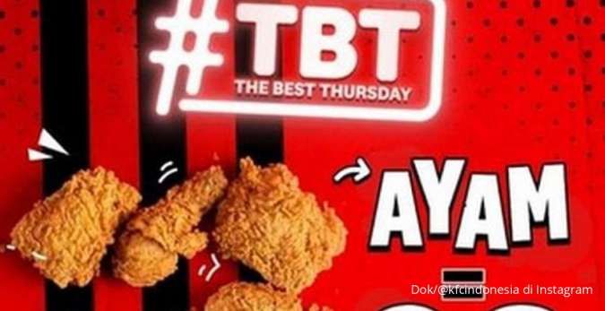Promo KFC TBT Kamis 7 September 2023, The Best Thursday Ayam Goreng Harga Spesial