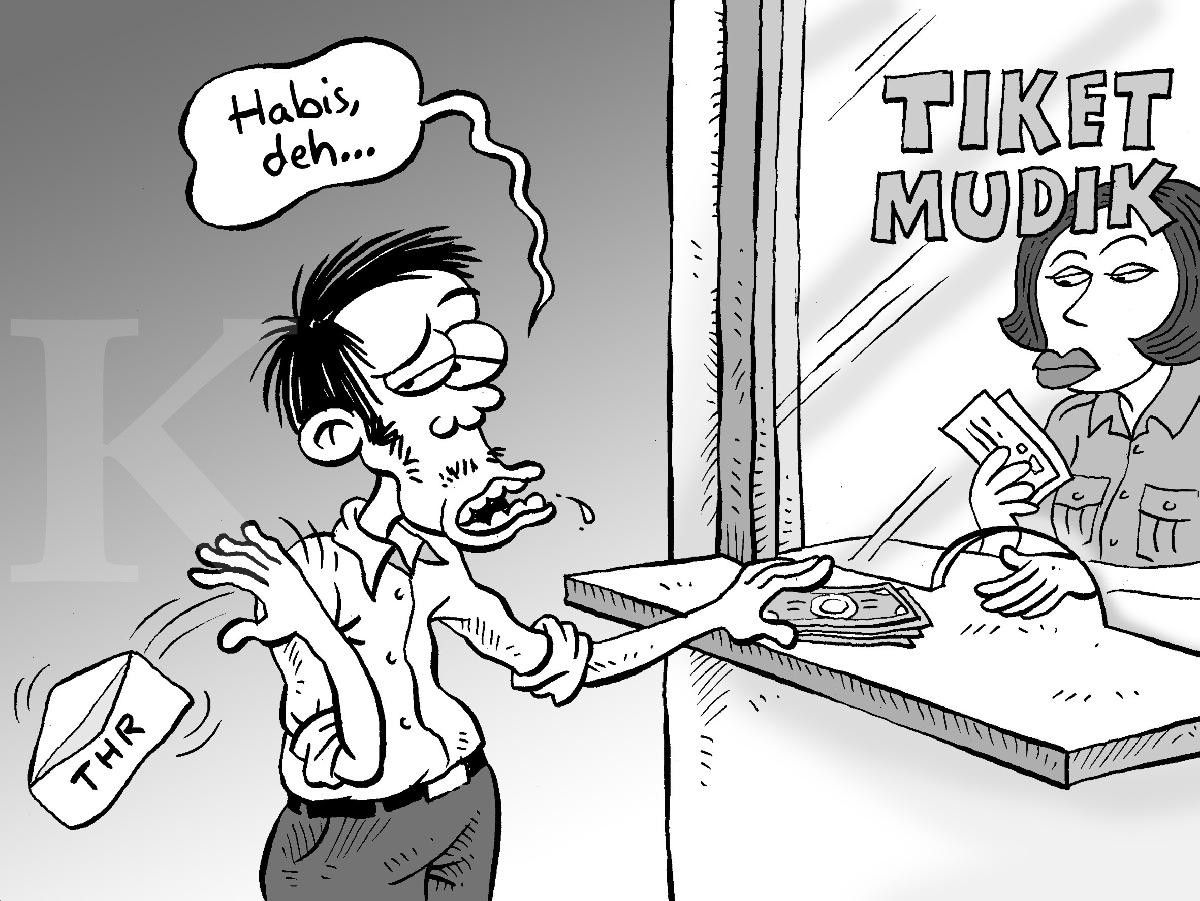 Uang THR Habis Untuk Membeli Tiket Mudik