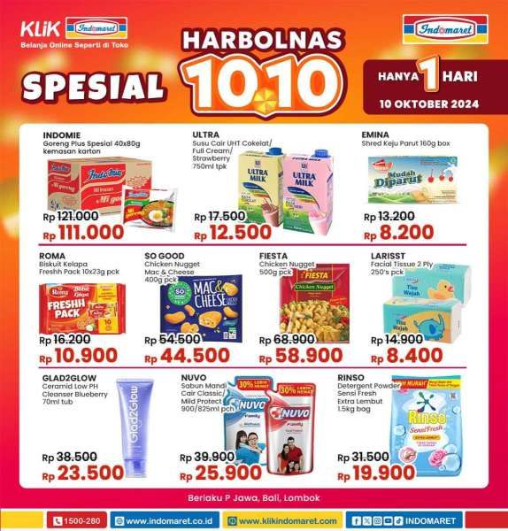 Promo 10.10 di Indomaret 10 Oktober 2024