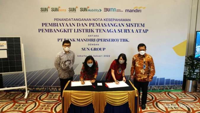 Bank Mandiri (BMRI) dan Grup Sun Energy Teken Nota Kesepahaman Green Financing 