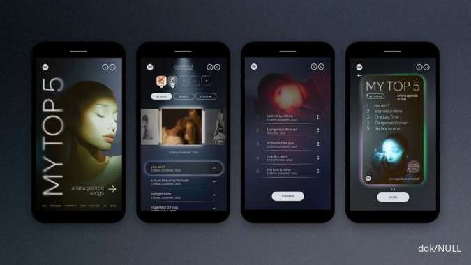 Penggemar Ariana Grande Bisa Nikmati Fitur Baru Ini di Spotify lo