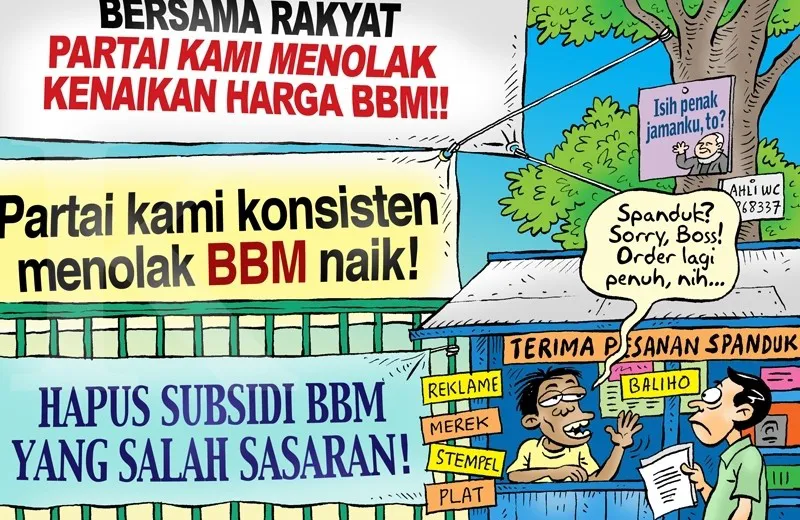 Spanduk politisi 'hiasi' pagar gereja Katedral
