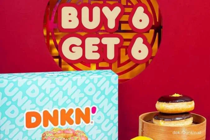 Promo Dunkin Akhir Bulan 25-27 Januari 2023, DD Card Payday Beli 6 Gratis 6 Donut