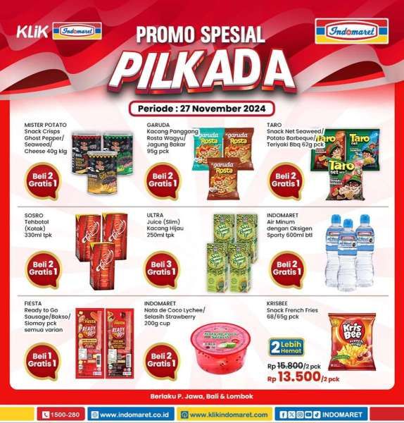 Promo Pilkada di Indomaret 27 November 2024