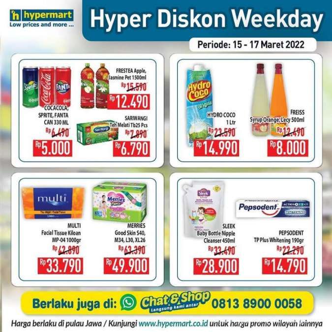 Promo Hypermart Hyper Diskon Weekday 15-17 Maret 2022