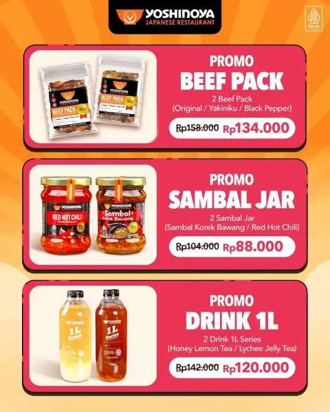 Promo Yoshinoya TikTok Beef Pack dan Sambal