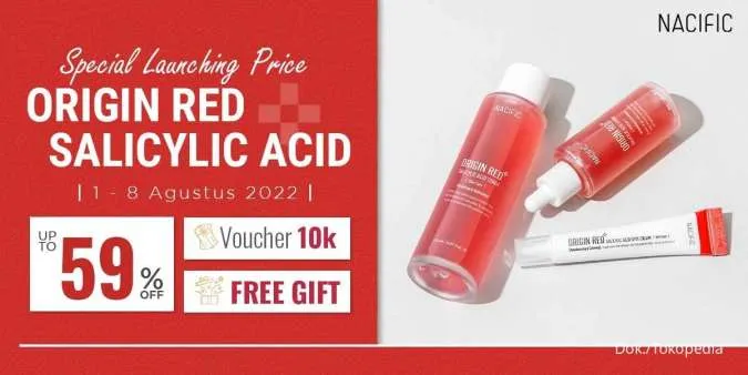 Promo Launching Origin Red Salicylic Acid Periode 1-8 Agustus 2022