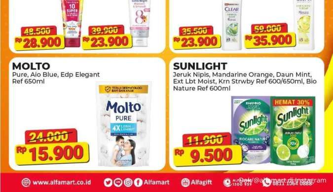 Promo Alfamart Paling Murah Berakhir Hari Ini 7 Januari 2025, Promo Sunlight & Molto