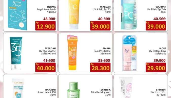 Promo Alfamart Personal Care Fair, Sunscreen Wardah-Biore Diskon hingga 40%