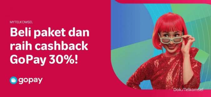 Promo Telkomsel Agustus 2022, Beli Paket Data Pakai GoPay Dapat Cashback 30%