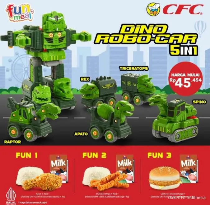 Promo CFC Fun Meal berhadiah Dino Robo Car