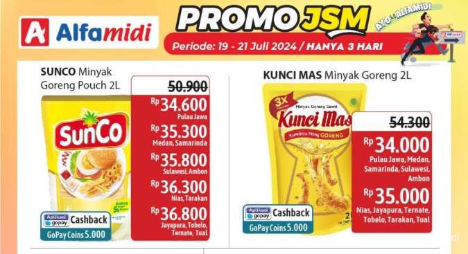 Katalog Promo JSM Alfamidi Hanya 3 Hari Periode 19-21 Juli 2024, Cek di Sini!