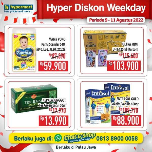 Promo Hypermart Hyper Diskon Weekday Terbaru 9-11 Agustus 2022