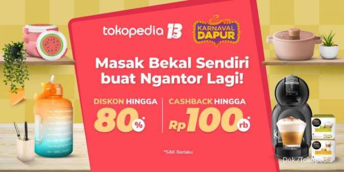 Promo Karnaval Dapur di Tokopedia, Beli Alat Masak Dapat Diskon Plus Cashback
