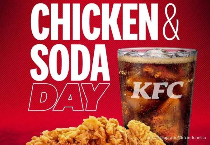 Combo Mantap Tiap Selasa! Promo KFC Chicken & Soda Day Cuma Rp 18.000-an
