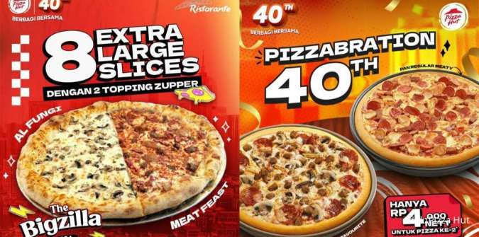 Promo Pizza Hut Terbaru 2024, The Bigzilla Pizza Raksasa-Pizzabration ke-40