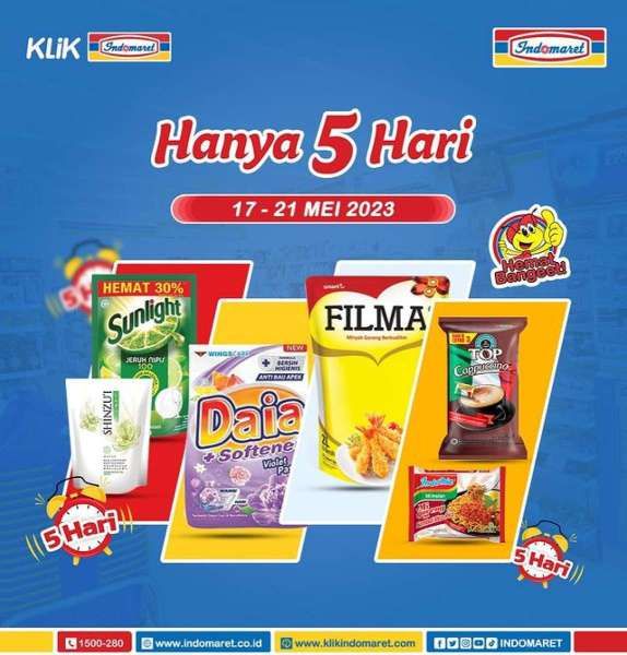 Promo Indomaret Hanya 5 Hari Periode 17-21 Mei 2023, Cek Katalognya di Sini!
