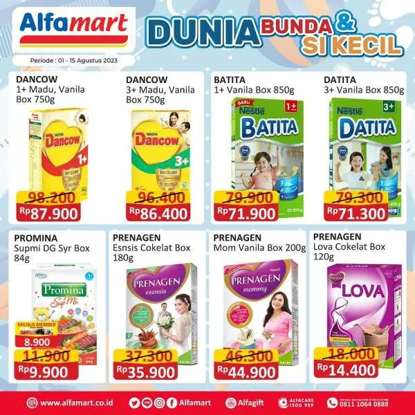 Promo Alfamart Dunia Bunda & Si Kecil Periode 1-15 Agustus 2023